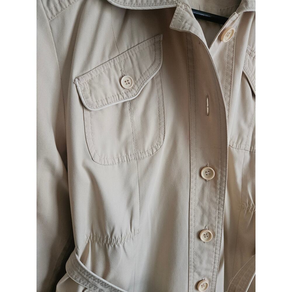Vintage Neutral Trench Coat – Women’s Size 15 (Fits Modern S/M) - Picture 9 of 13